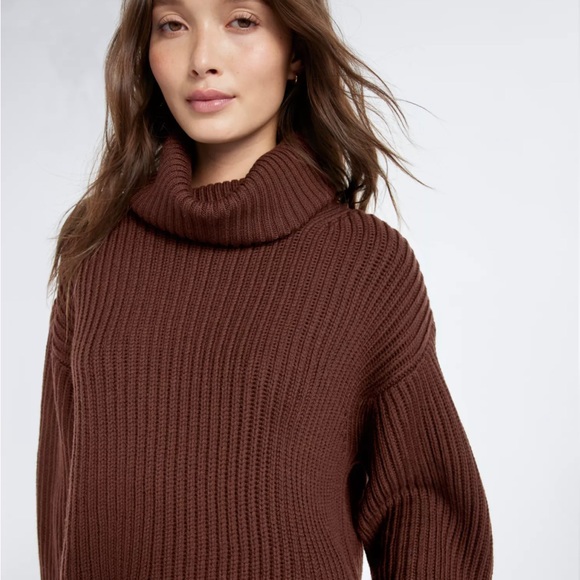 BNWT Babaton Guell Sweater - Rich Cocoa Sz Medium - Picture 2 of 4